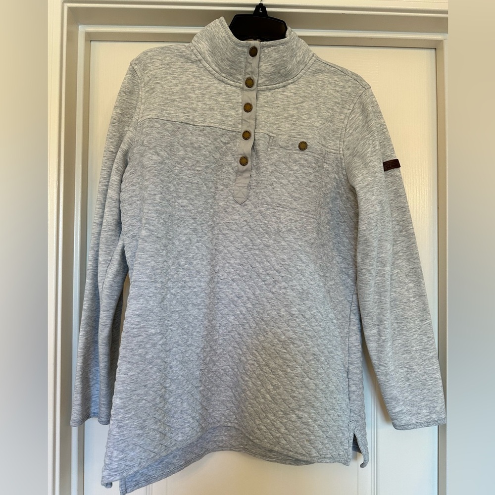 L.L. Bean Quilted Mock Neck Sweatshirt